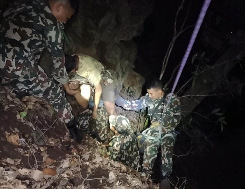 जामाचोमा हराएका बालकको सेनाद्वारा उद्धार