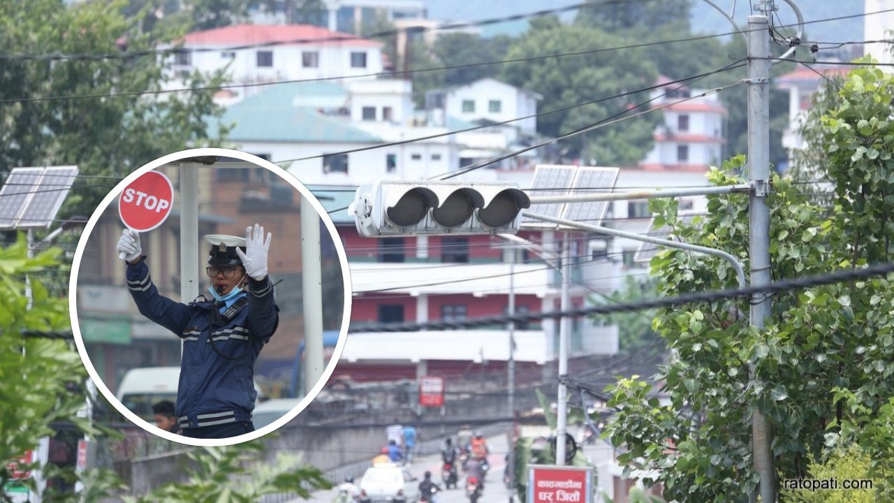 काठमाडौँका ट्राफिक लाइटलाई ट्राफिककै समस्या