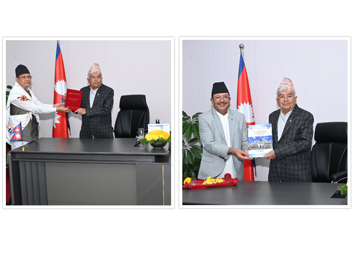   निर्वाचन र आदिवासी आयोगको प्रतिवेदन राष्ट्रपति समक्ष पेस