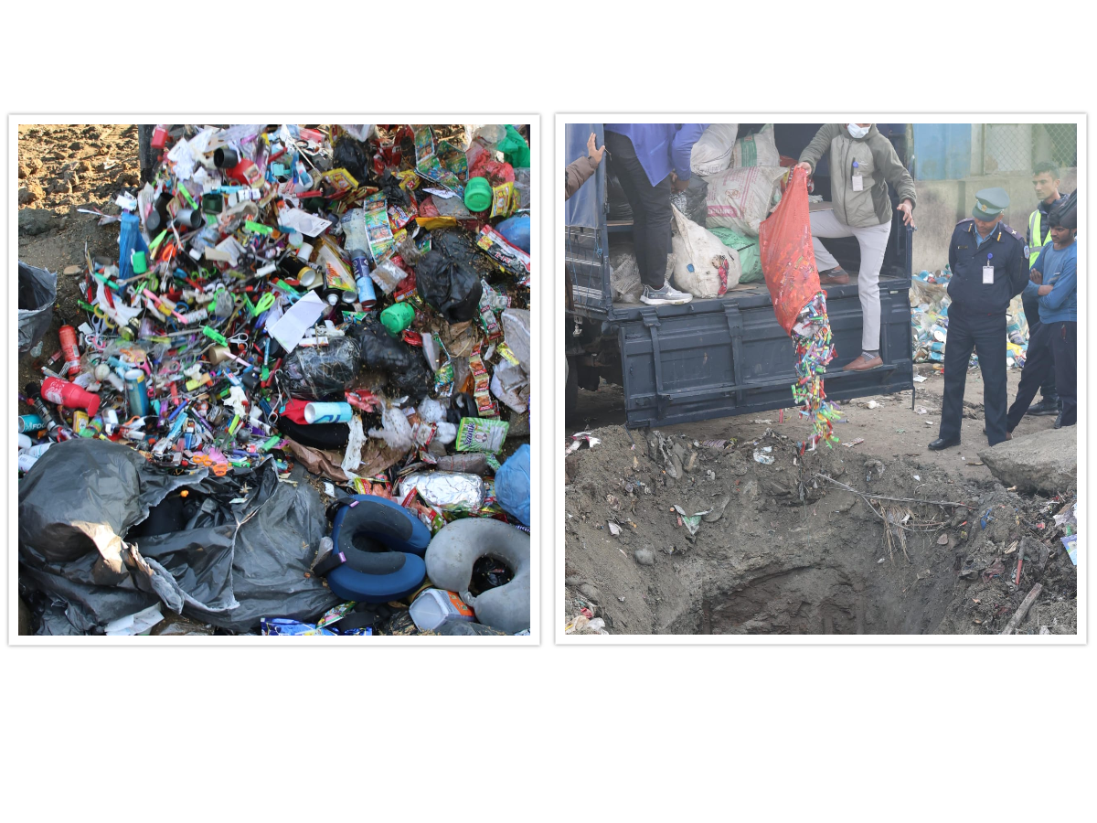 Tribhuvan International Airport Destroys Large Cache of Confiscated Prohibited Items