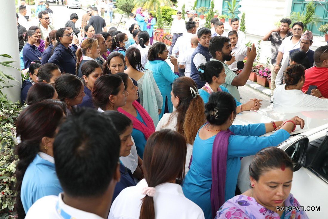 Contract employees protest-Nepal photo library-07