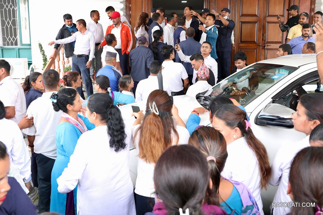 Contract employees protest-Nepal photo library-08
