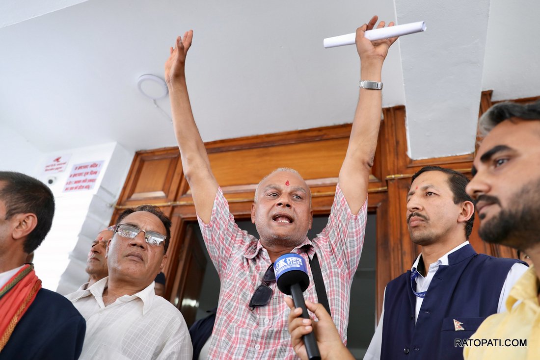 Contract employees protest-Nepal photo library-11