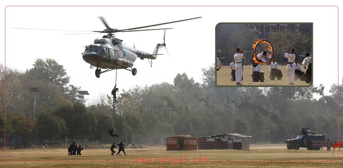 स्थापना दिवसमा नेपाली सेनाको कौशल प्रदर्शन, तस्बिरहरु हेर्नुहोस्