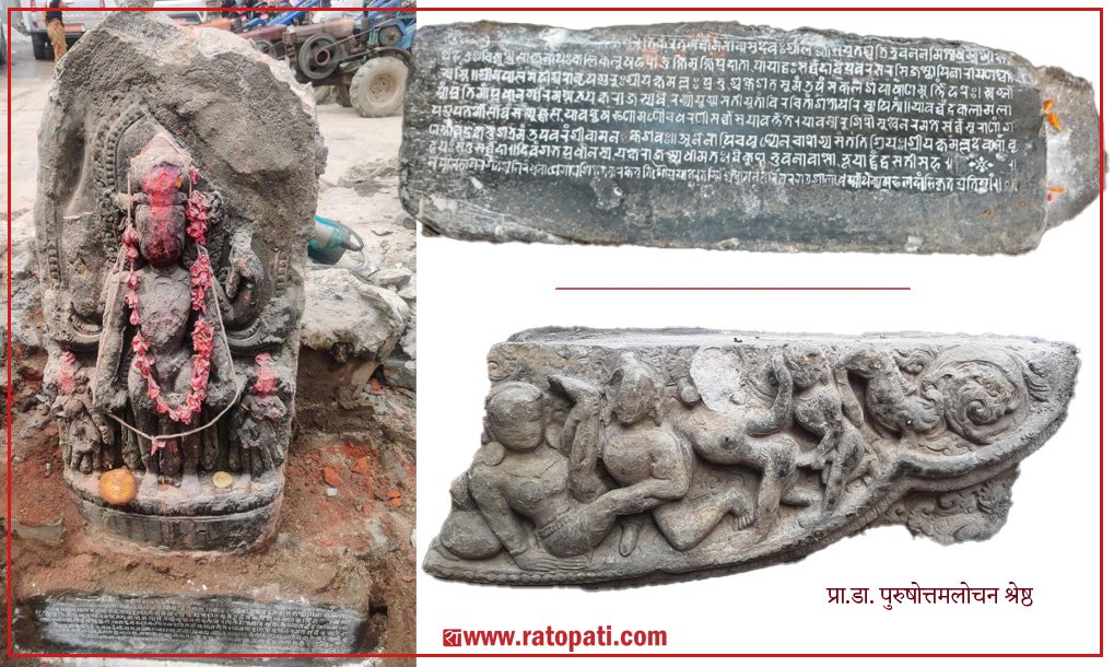   भक्तपुरको गहितिटोलमा पत्ता लागेका सम्पदा