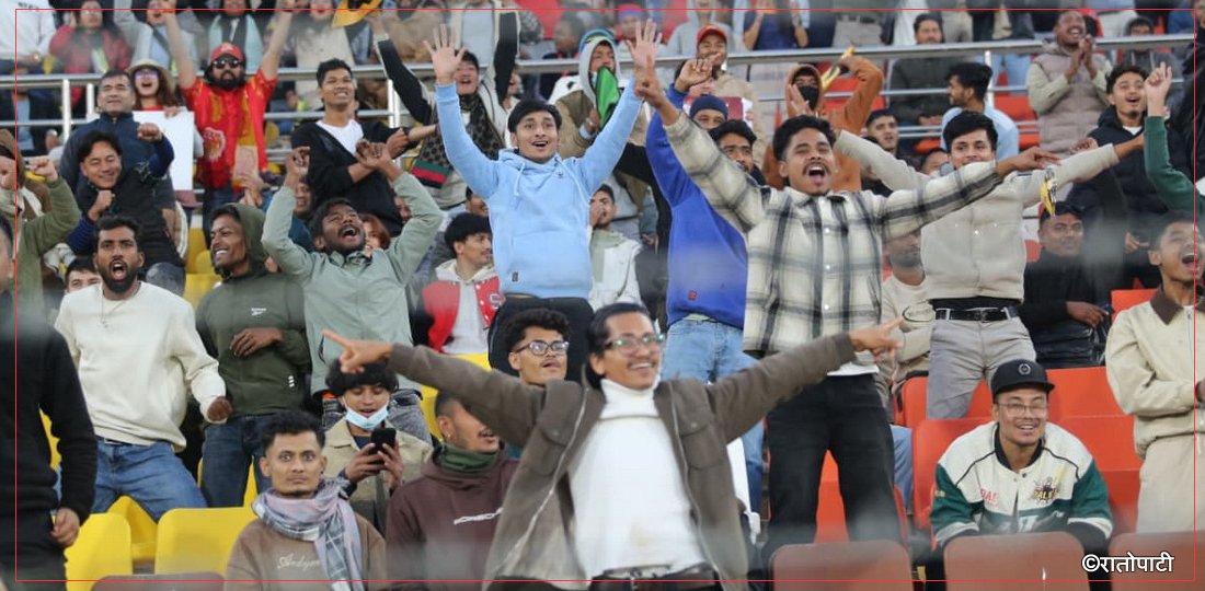 कीर्तिपुरमा क्रिकेटप्रेमी,  तस्बिरहरू