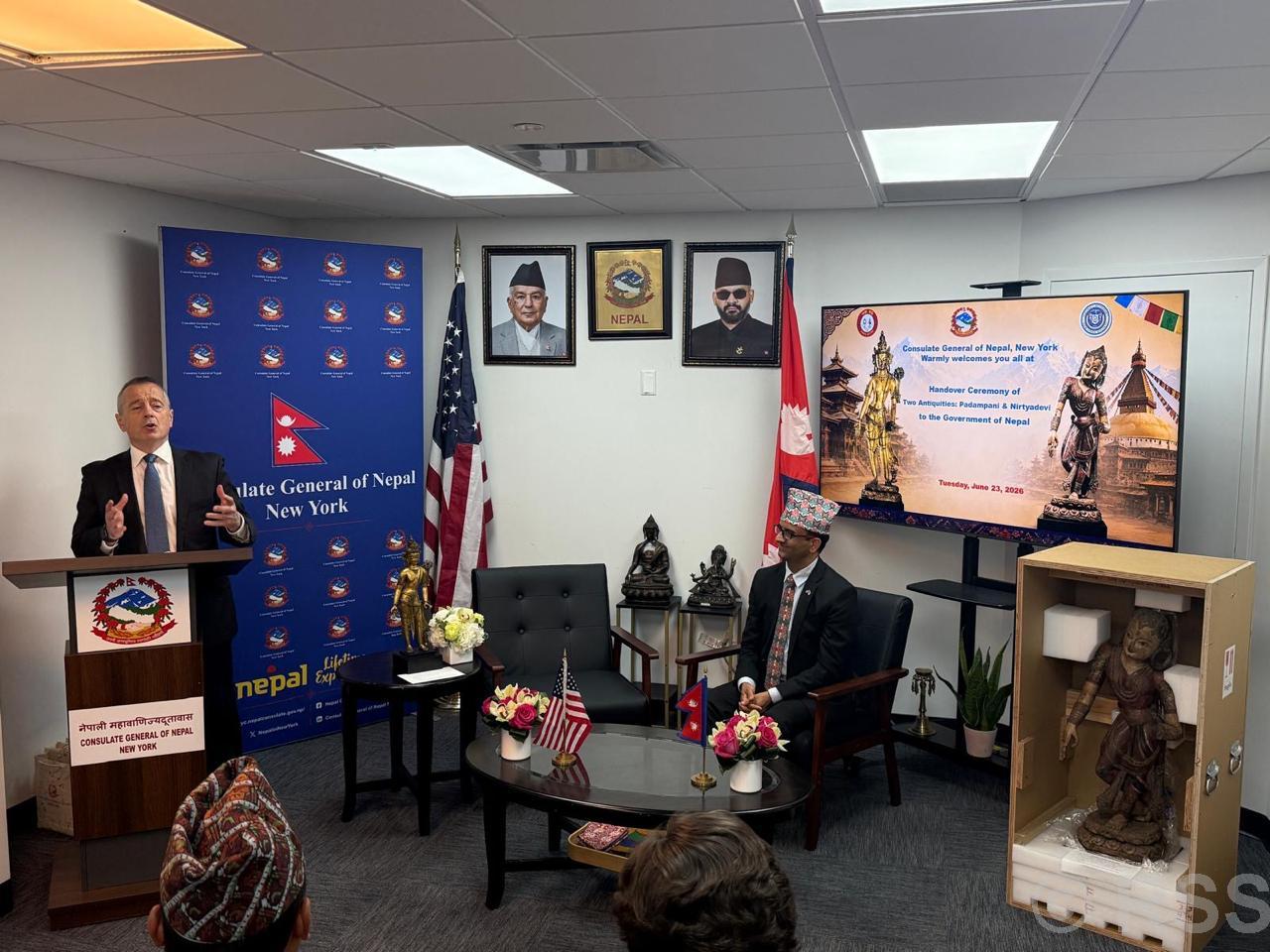 Two stolen Nepali idols returned to Nepal from USA