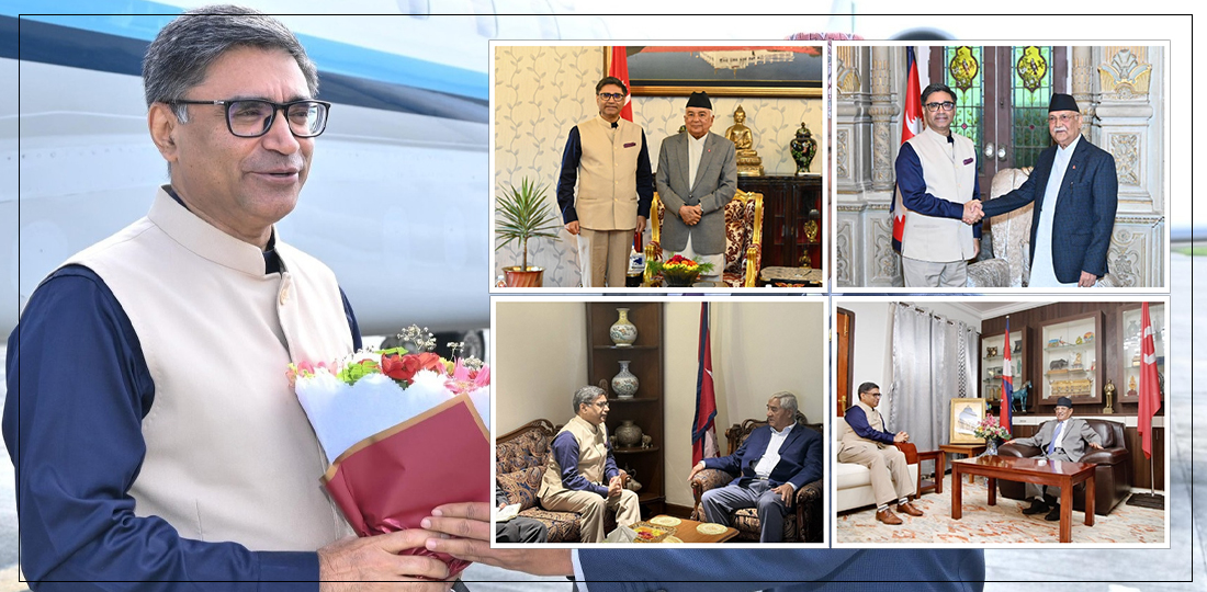   भारतीय विदेश सचिवको नेपाल भ्रमण : शीर्ष नेतादेखि राष्ट्रपतिसम्म एकैदिन भेटवार्ता