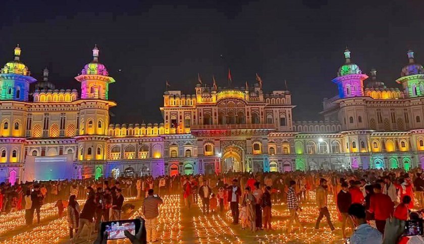 जनकपुरमा एक लाख २५ हजार दीप प्रज्जवलन