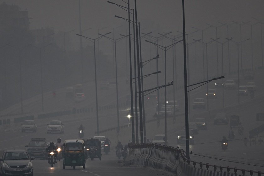   नयाँ दिल्लीमा वायु प्रदूषण तीव्र