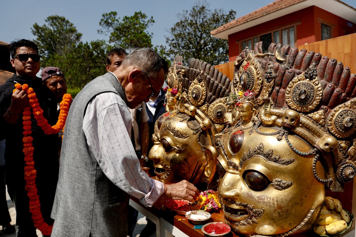 Two Historical Masks of Aakash Bhairav Returned to Dolakha Community