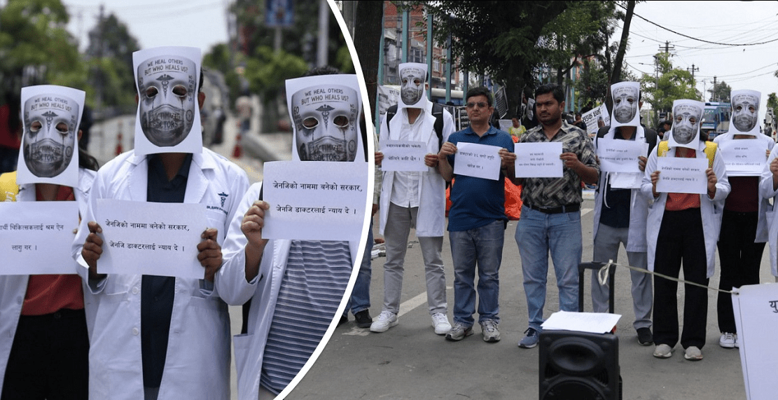 Doctors Protest Extreme Labor Exploitation in Medical Colleges