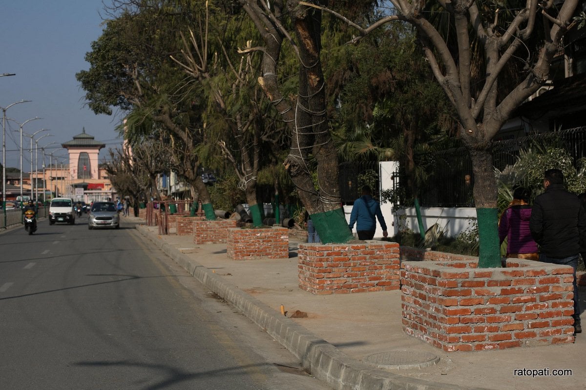 Durbar Marg, Footpath expansion (9)