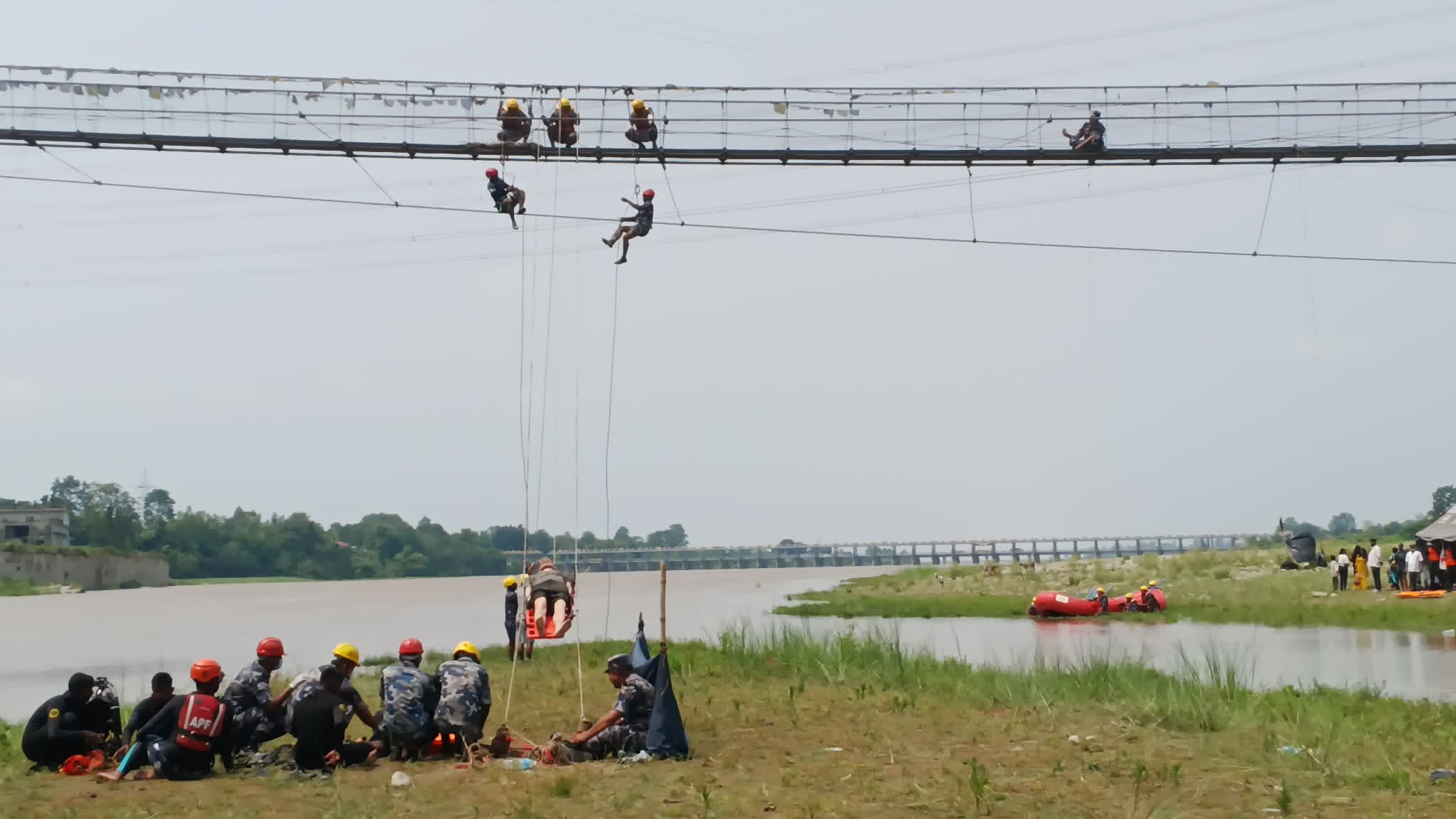 Flood Rescue Simulation Exercise Conducted on Bagmati River