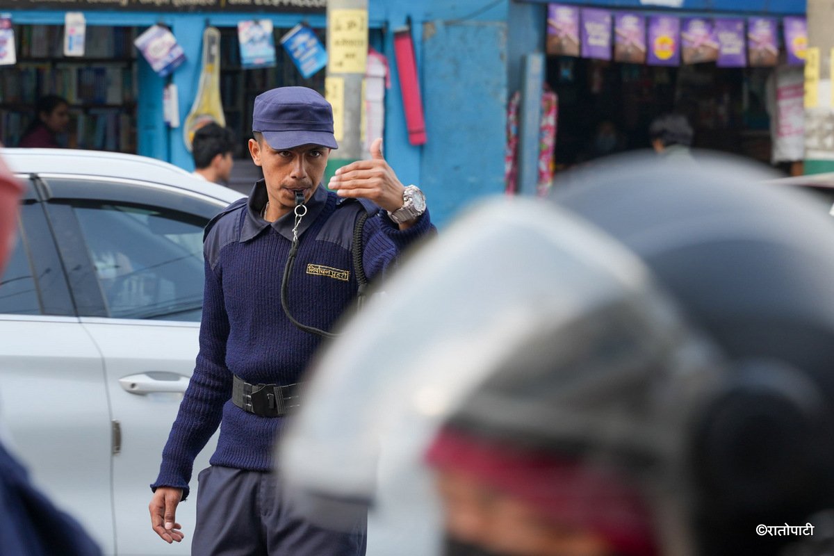 Election police on Duty Kathmandu traffic (11)