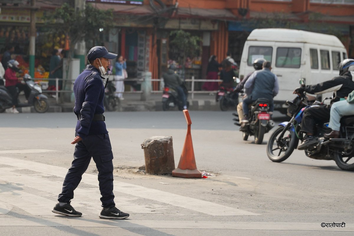 Election police on Duty Kathmandu traffic (12)