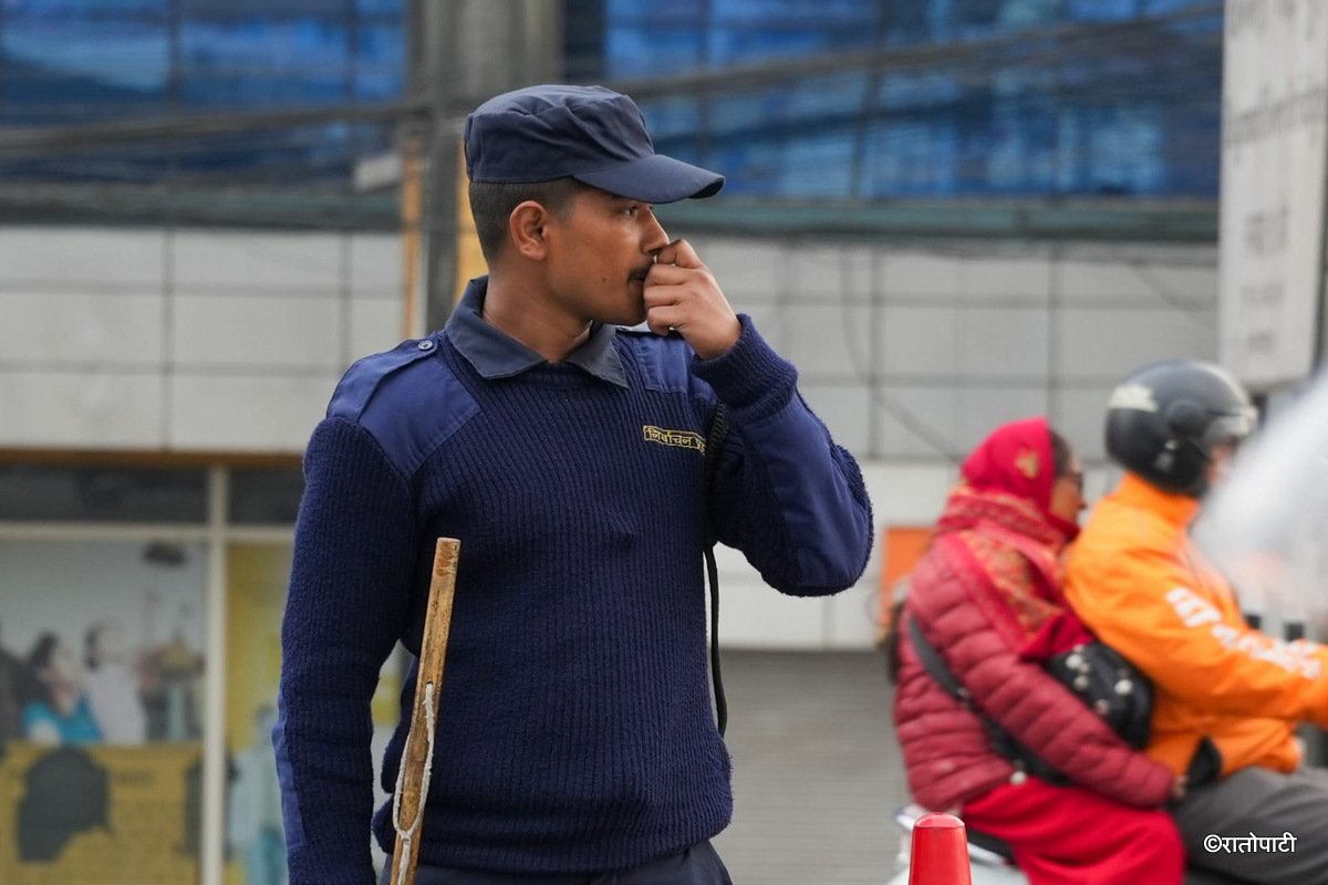 Election police on Duty Kathmandu traffic (15)