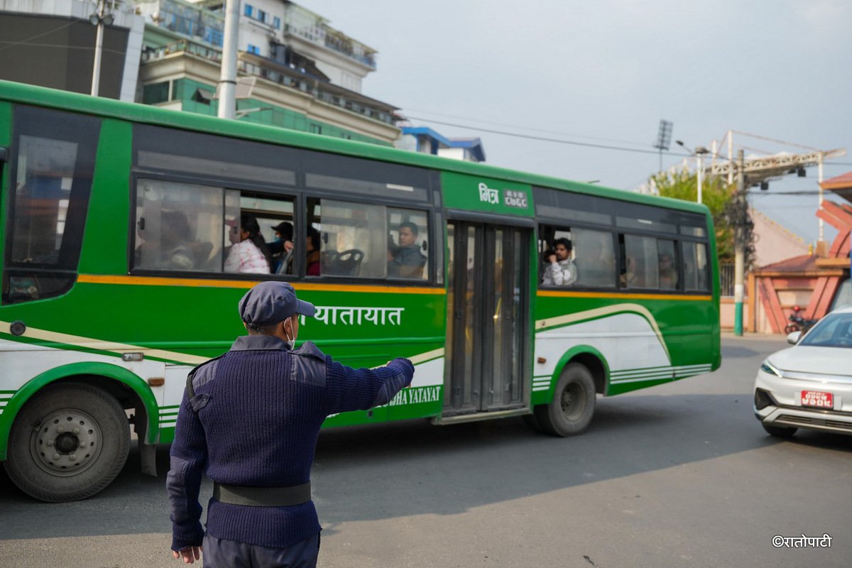 Election police on Duty Kathmandu traffic (2)