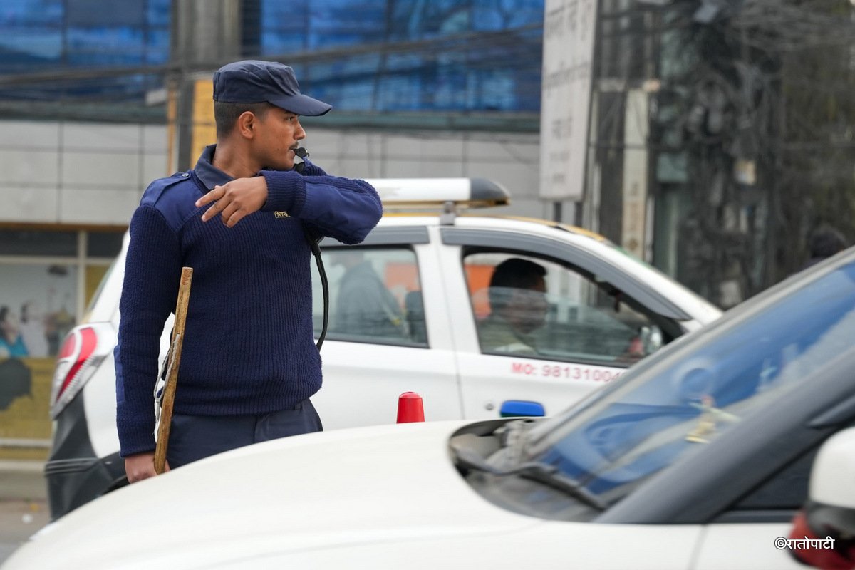 Election police on Duty Kathmandu traffic (3)