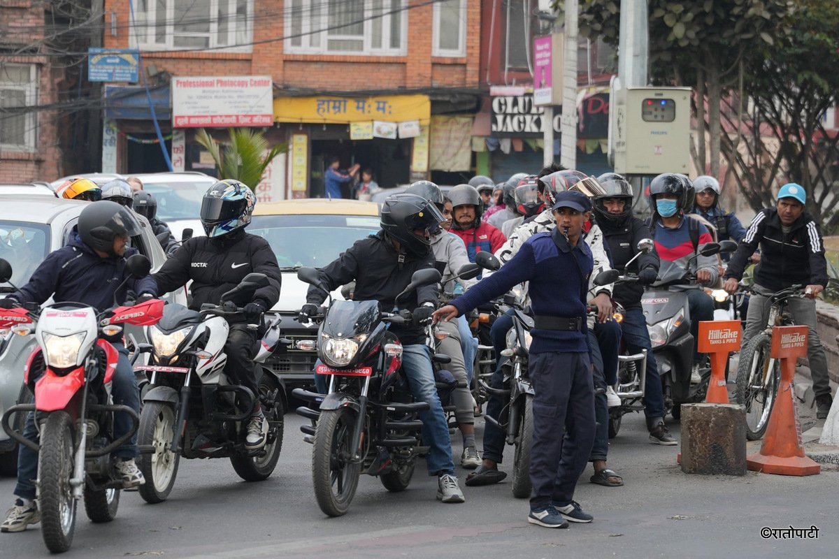 Election police on Duty Kathmandu traffic (7)