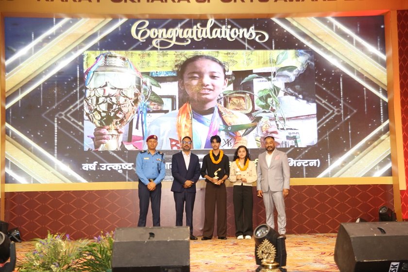 Niba Rai Named Best Emerging Player at 10th Rara Pokhara Sports Award