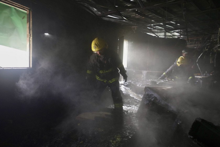 fire at dancebar at Durbarmarg-  Nepal photo library-01