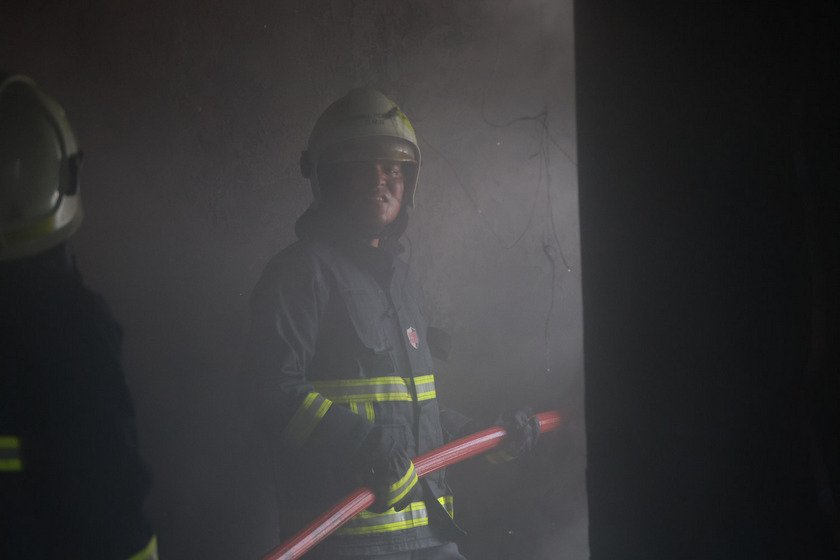fire at dancebar at Durbarmarg-  Nepal photo library-03