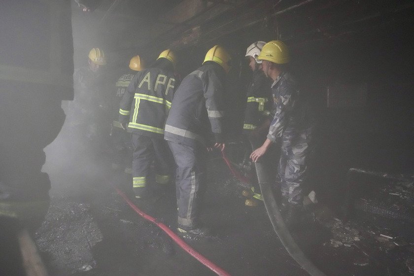 fire at dancebar at Durbarmarg-  Nepal photo library-07