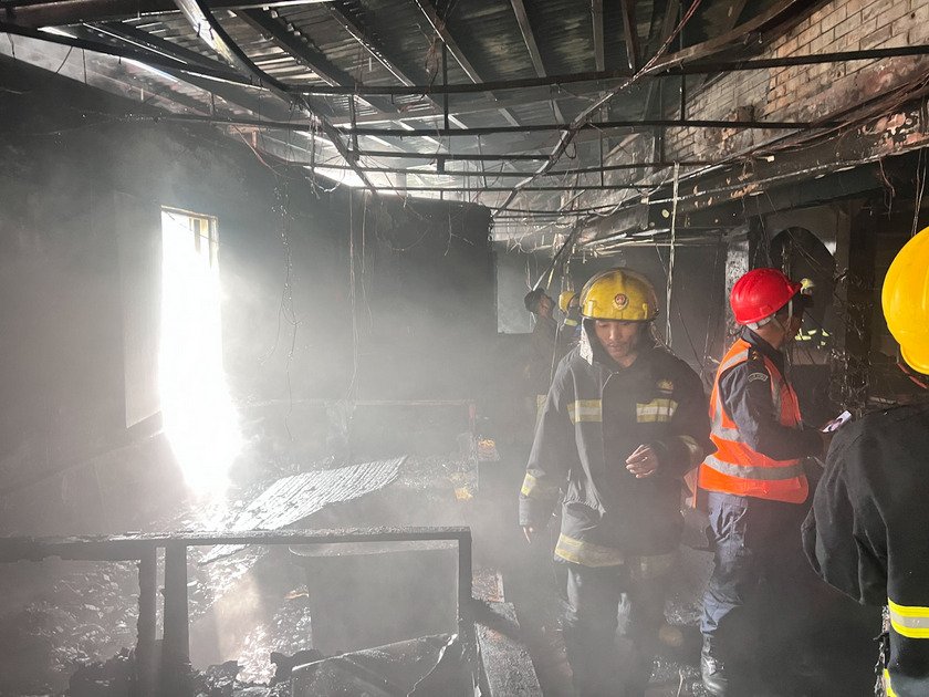 fire at dancebar at Durbarmarg-  Nepal photo library-08