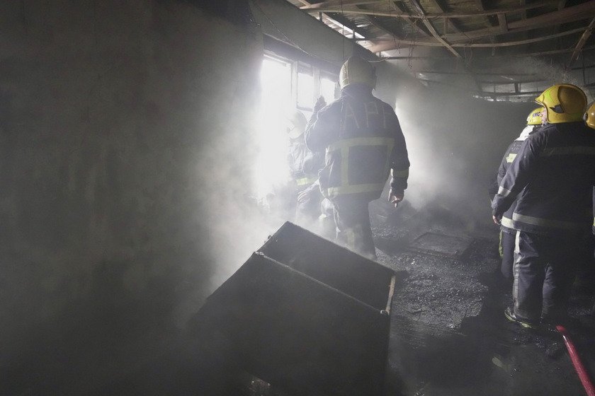 fire at dancebar at Durbarmarg-  Nepal photo library-09