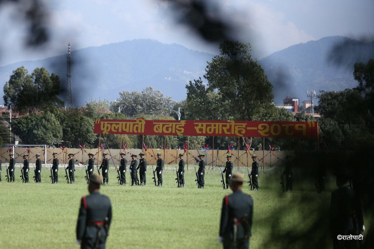 सेनाको सहभागितामा टुँडिखेलमा फूलपाती बढाइँ