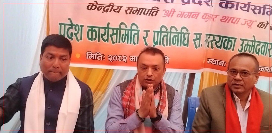   पार्टीभित्र कुनै गुट छैन : सभापति थापा