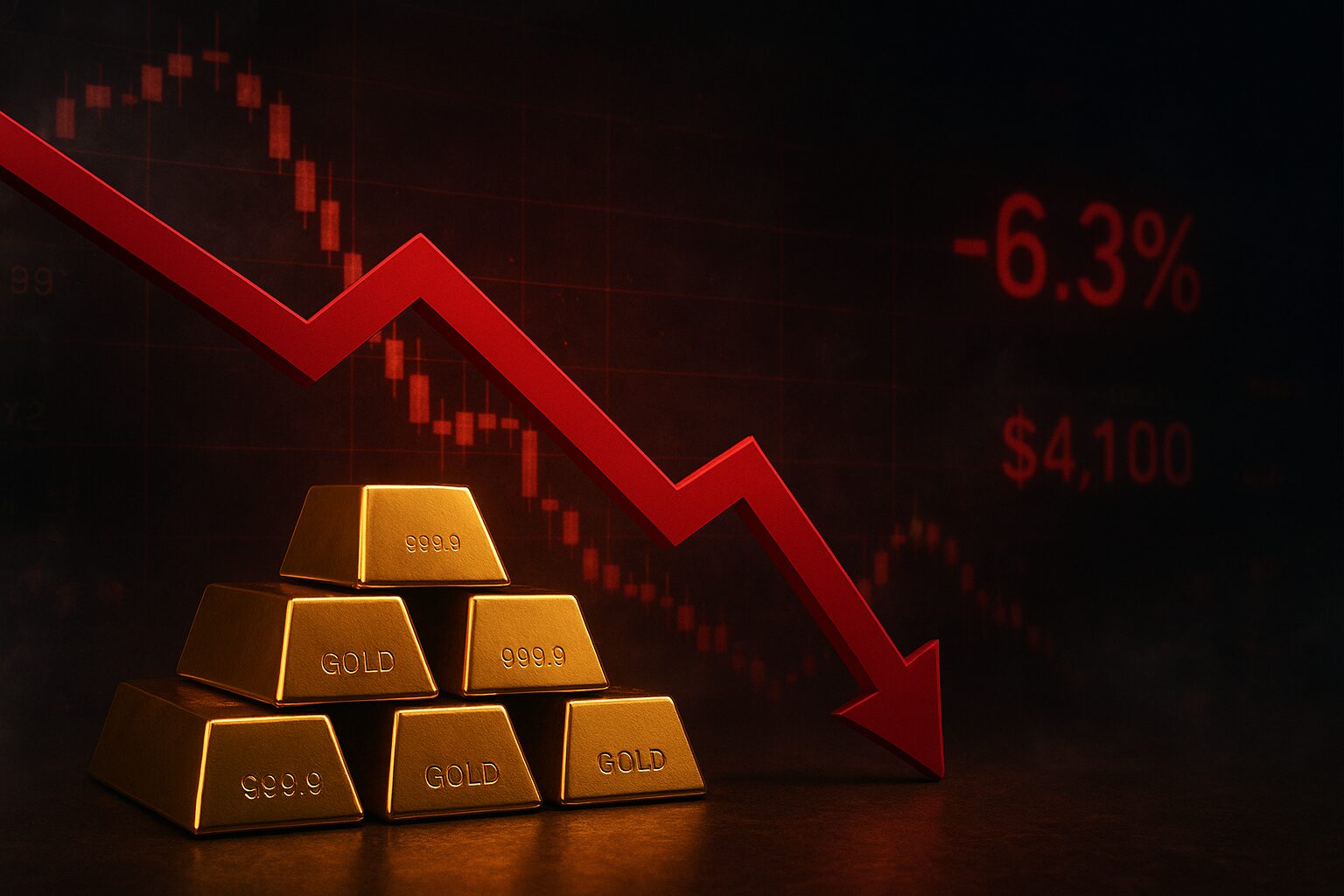 Gold Prices Fall Over 1% Amidst Economic Uncertainty and Interest Rate Hike Expectations