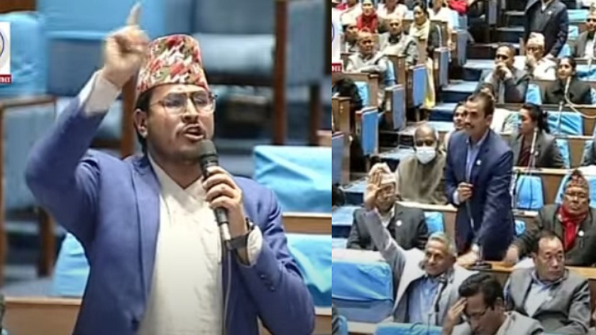  ज्ञानेन्द्र शाहीले संसदमा बोल्दा विरोधमा माओवादी सांसद जुरुक्क