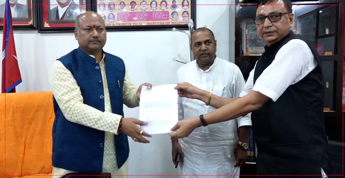 मधेसमा सुक्खाग्रस्त क्षेत्र घोषणा बाहेक केही नभएको भन्दै विपक्षी दलहरूले बुझाए ज्ञापनपत्र