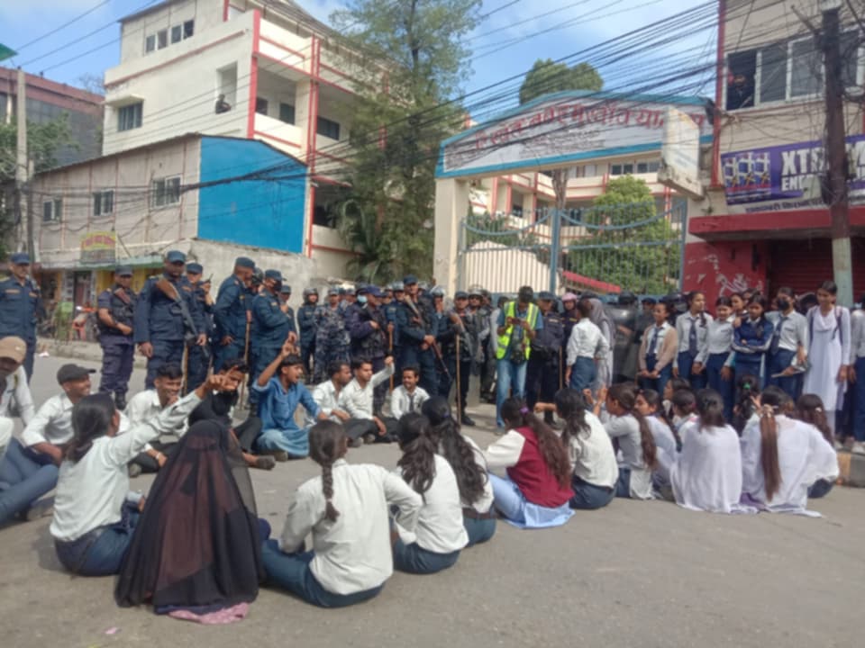 Students Protest at Birgunj Campus After Internal Dispute Halts Class 12 Exams