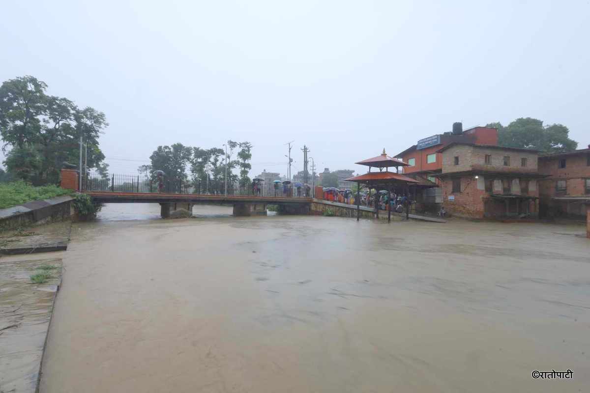 काठमाडौँका नदीहरूमा जलप्रवाह उच्च, किनारा क्षेत्रमा उच्च सतर्कता अपनाउन अनुरोध