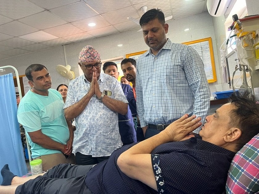 Hari Bansha Acharya's nose vein bursts, condition normal