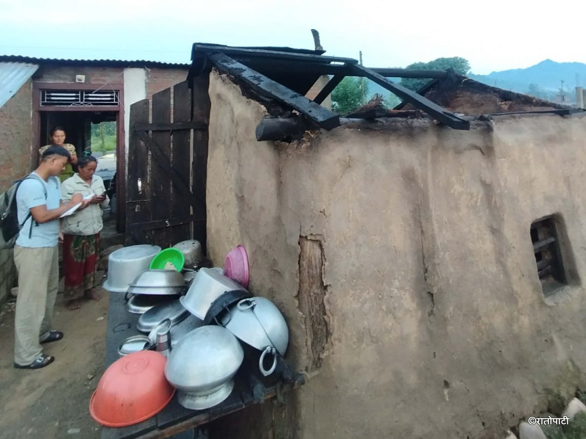 Destructive Storm Damages Homes and Infrastructure in Nawalpur