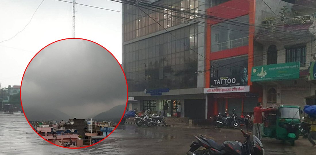   लुम्बिनीका जिल्लाहरूमा हावाहुरीसँगै वर्षा