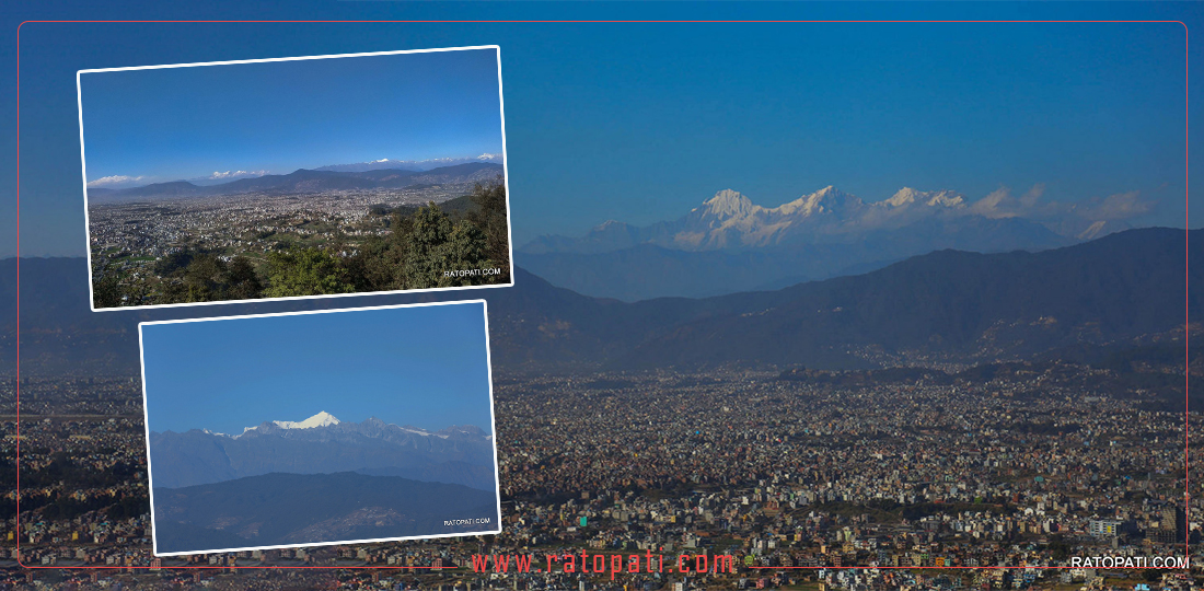 उपत्यकाकाबाट देखियो हिमालका मनमोहक दृश्य