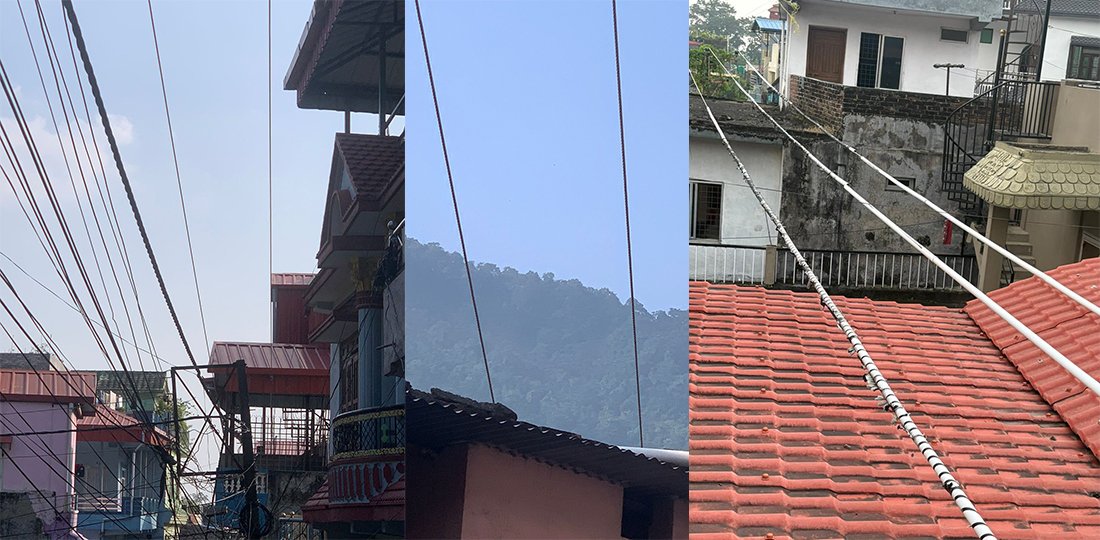   घरको छतमै छ विद्युत् प्रसारण लाइन, त्रासमा छन् स्थानीय