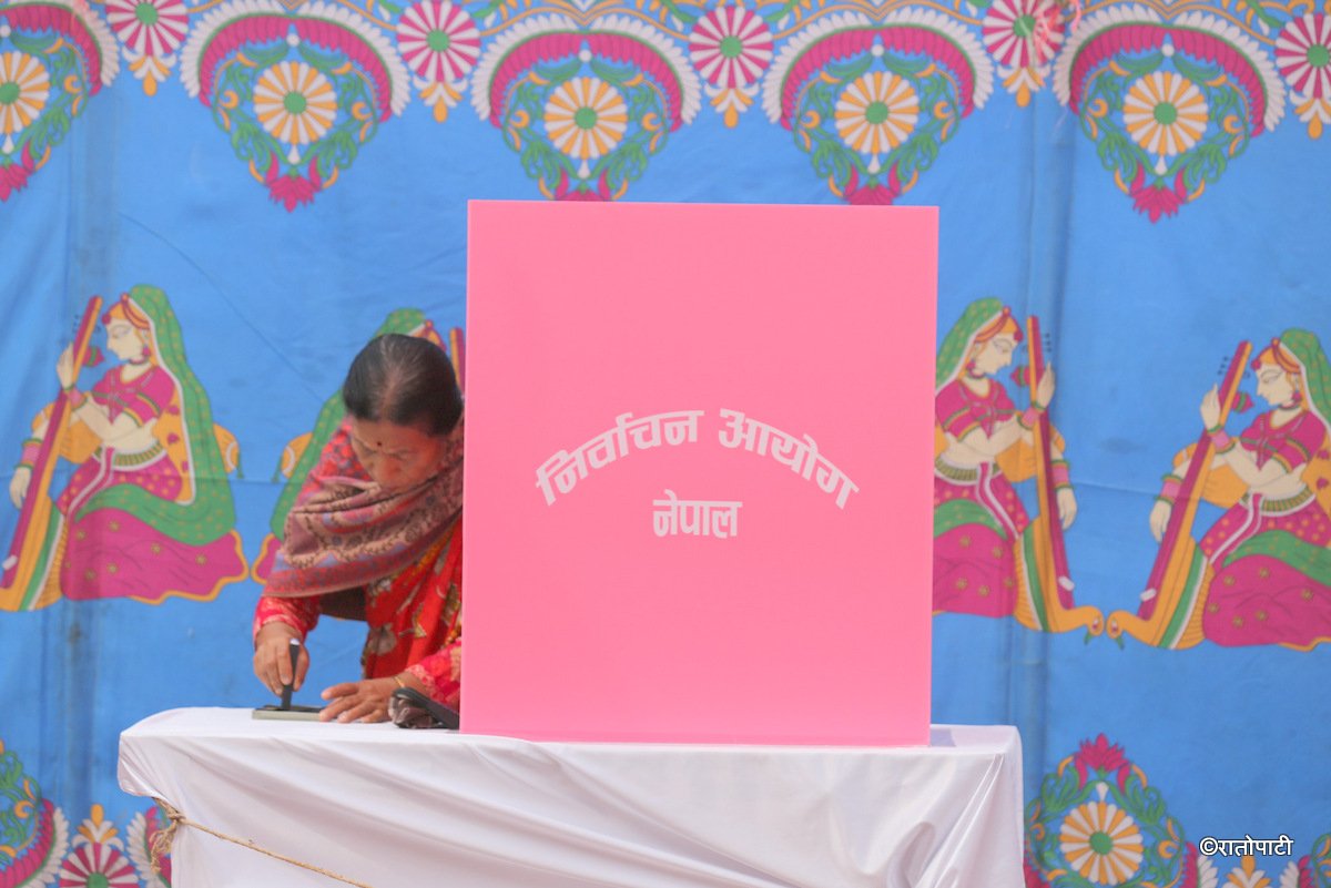 Enthusiastic Turnout of Female Voters Marks House of Representatives Election in Kathmandu