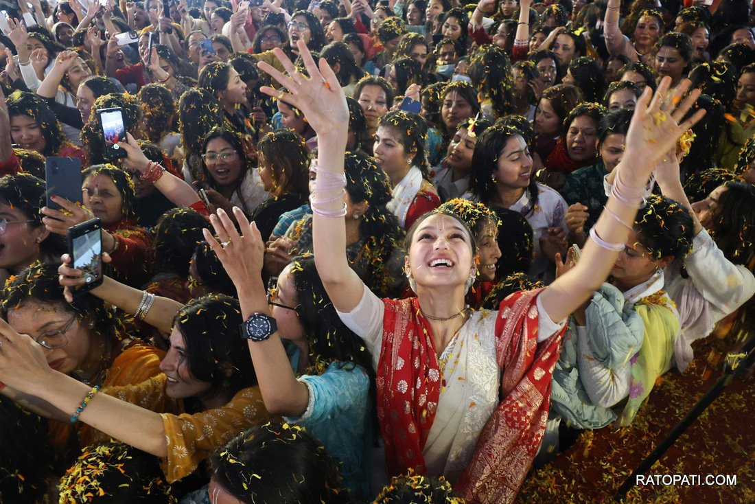 Iskcon Nepal, Flower Holi.-878