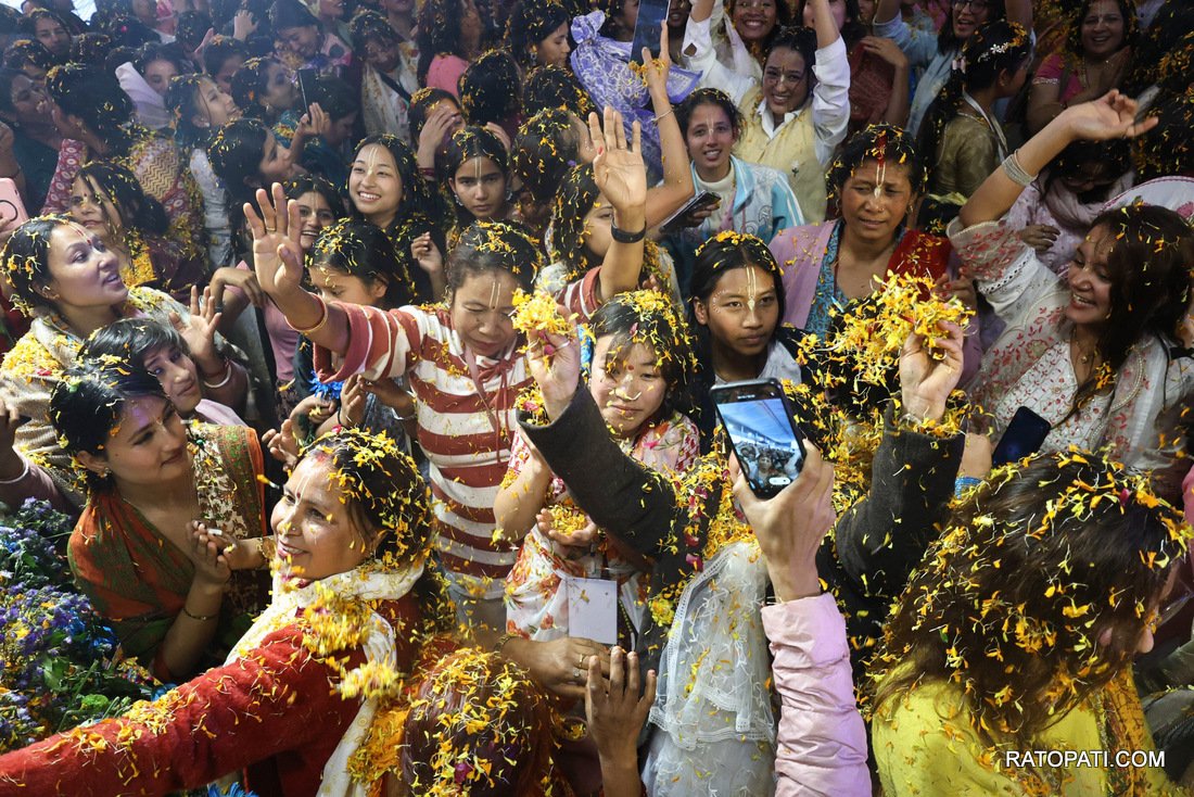 Iskcon Nepal, Flower Holi.-880