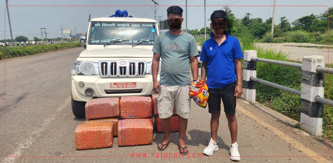 पर्सामा १०९ किलो गाँजासहित दुई जना पक्राउ