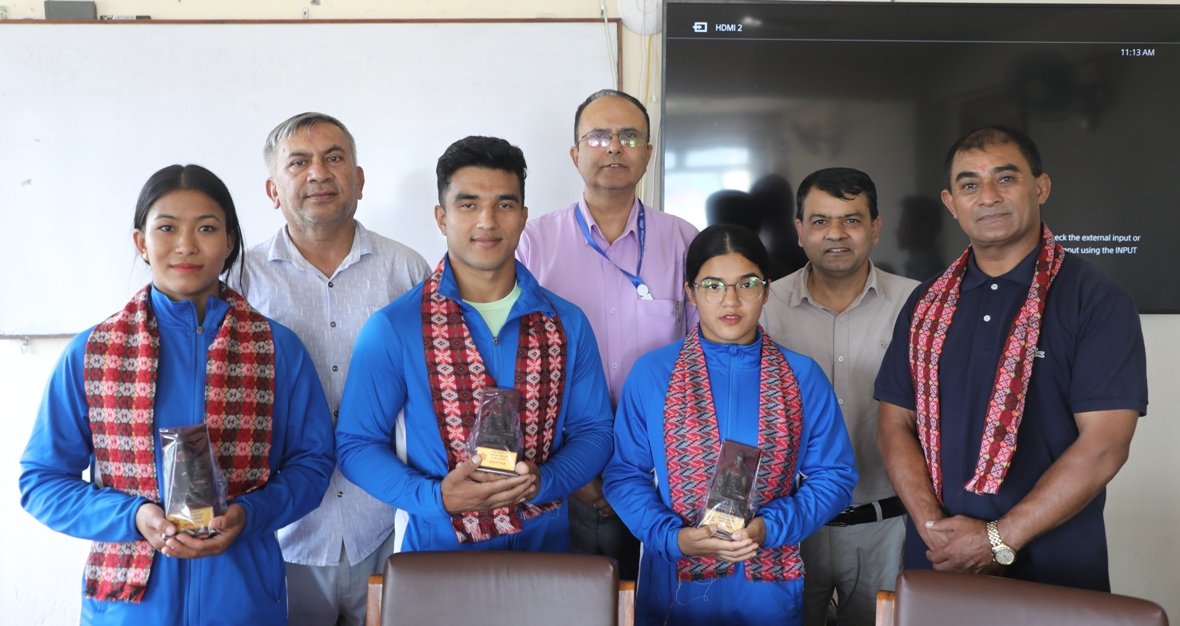   एसियाली खेलकुदमा सहभागी तीन जुडो खेलाडीको बिदाइ