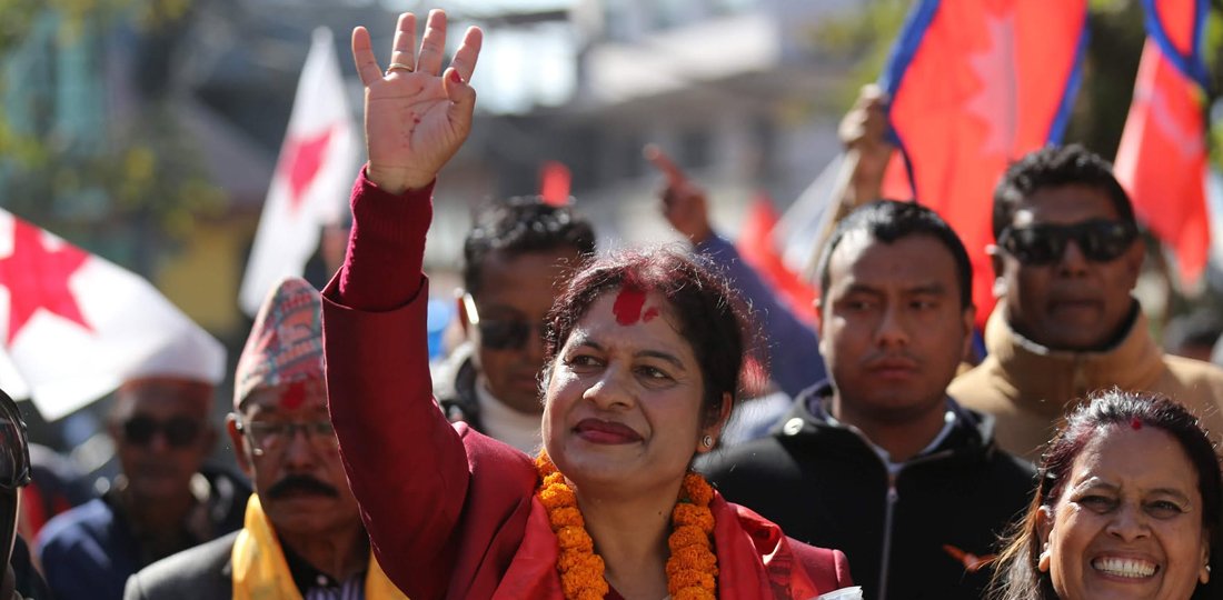   काठमाडौँ–५ बाट कल्पना शर्माले गराइन् उम्मेदवारी दर्ता