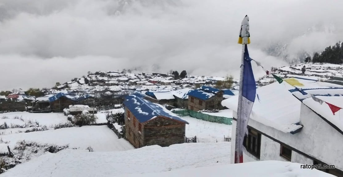 कर्णालीमा वर्षा र हिमपात, कृषकहरू उत्साहित (तस्बिरहरू)