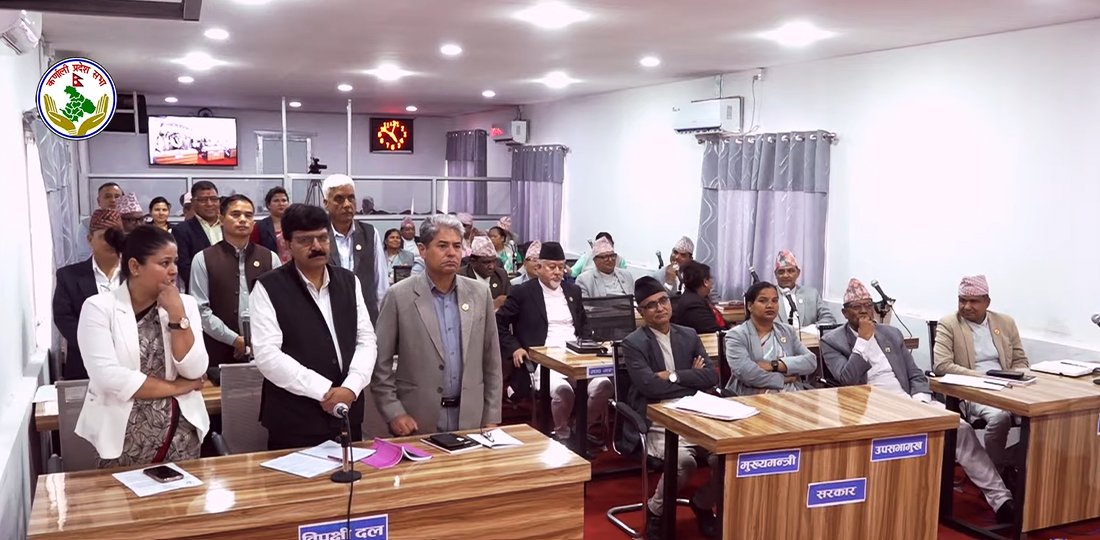 सरकारले चित्त बुझ्दो जवाफ नदिएको भन्दै कर्णाली प्रदेश सभा अवरूद्ध